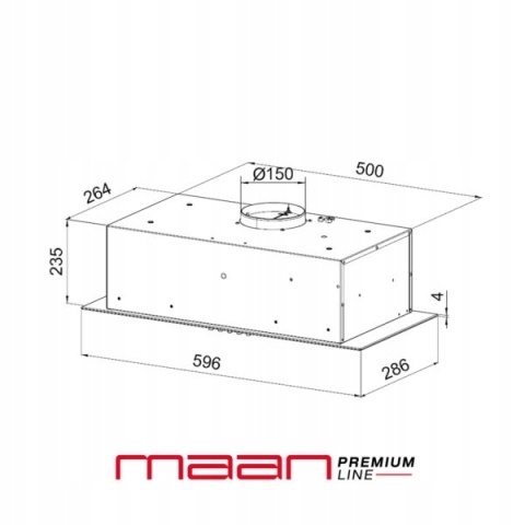 Okap do zabudowy Maan Tytan 60 Touch