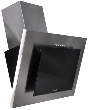 Okap kuchenny MAAN Vertical 60 sa Mocny Cichy srebrny przyścienny 60cm LED