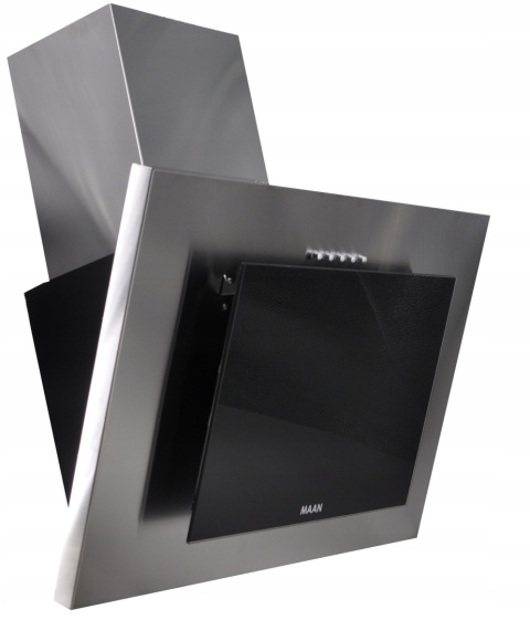 Okap kuchenny MAAN Vertical 60 sa Mocny Cichy srebrny przyścienny 60cm LED