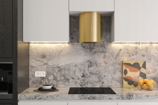 Okap kuchenny Maan ELBA MINI WPB431 Złoty Połysk 31cm x 40cm Cichy Wydajny