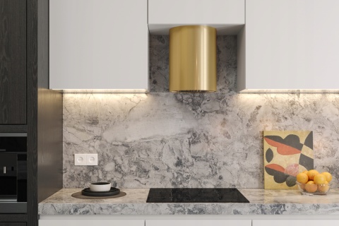 Okap kuchenny Maan ELBA MINI WPB431 Złoty Połysk 31cm x 40cm Cichy Wydajny