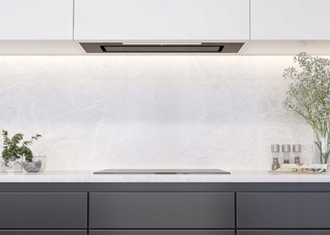 Okap kuchenny Maan Tetyda Touch 2 80 Czarny Szkło PREMIUM LINE Podszafkowy