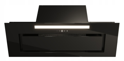 Okap kuchenny Maan Tetyda Touch 2 80 Czarny Szkło PREMIUM LINE Podszafkowy