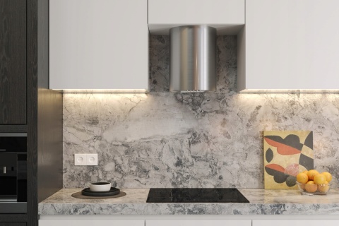 Okap kuchenny Tuba Maan ELBA MINI WPB431 Satyna Wydajny Cichy LED INOX