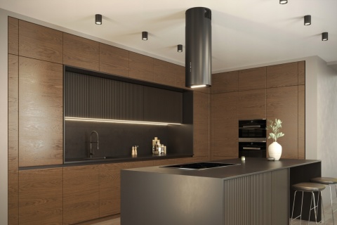 Okap kuchenny czarny wolnostojący Maan Malwa 31 Premium Line