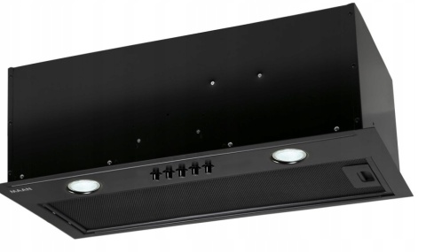 Okap kuchenny do zabudowy MAAN Fiugi 50cm 320m Czarny Mocny Cichy Wkład