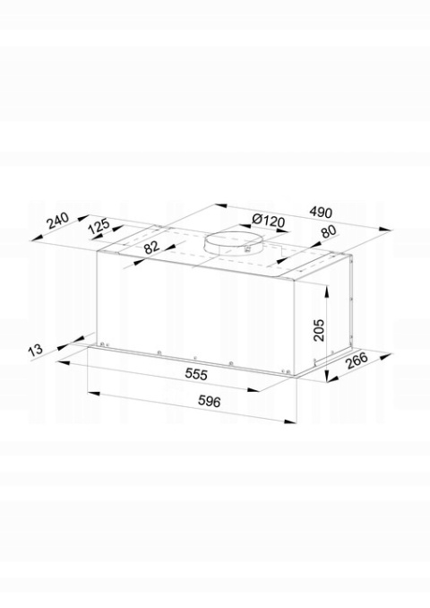 Okap kuchenny do zabudowy MAAN Fiugi 60cm 320m Czarny Mocny Cichy Wkład