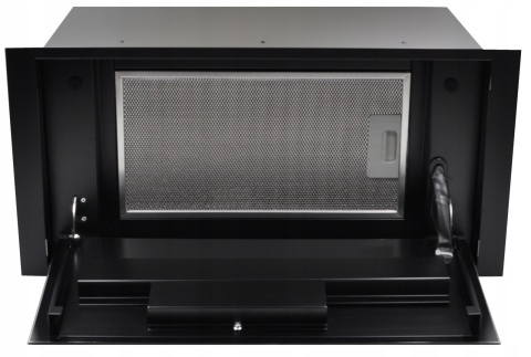 Okap kuchenny do zabudowy MAAN Helios 60 cm Czarny Szkło Mocny CICHY Wkład