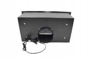 Okap kuchenny do zabudowy MAAN Tytan 60 400L Czarny Szkło Mocny Cichy Wkład