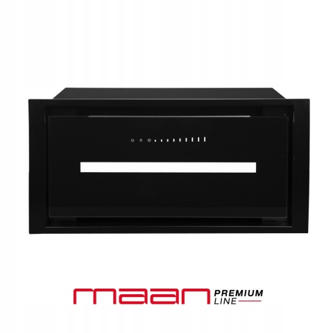 Okap kuchenny do zabudowy podszafkowy 60 cm Maan Helios GEST CICHY CZARNY