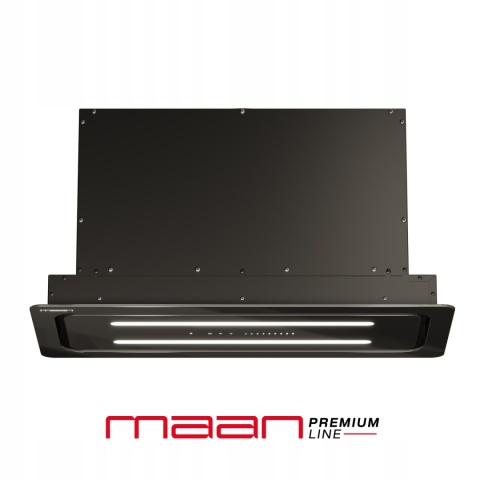 Okap kuchenny do zabudowy podszafkowy 60cm Maan EOS SILENT GEST CZARNY SZKŁO CICHY