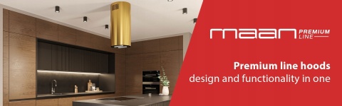 Okap kuchenny do zabudowy podszafkowy 60cm Maan EOS SILENT GEST CZARNY SZKŁO CICHY