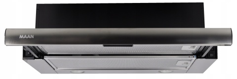 Okap kuchenny teleskopowy Maan Corona 50cm Srebrny Szkło LED Podszafkowy