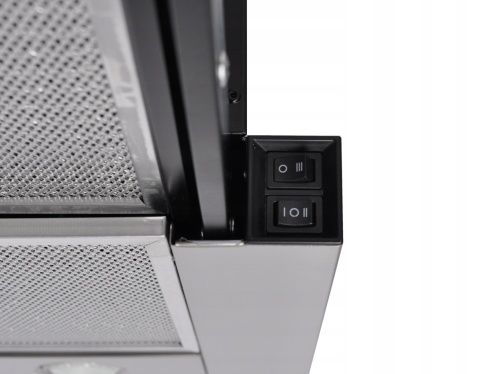 Okap kuchenny teleskopowy Maan Corona 50cm Srebrny Szkło LED Podszafkowy