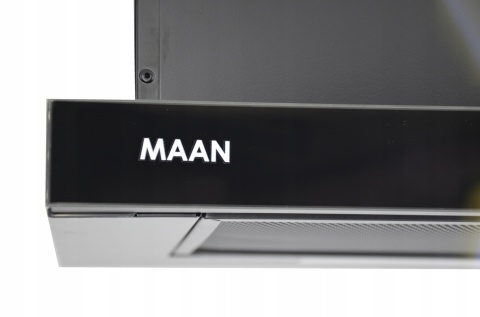 Okap kuchenny teleskopowy Maan Corona 60 Czarny Szkło Dotykowy Podszafkowy