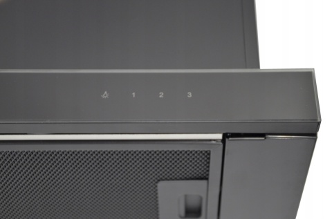 Okap kuchenny teleskopowy Maan Corona 60 Czarny Szkło Dotykowy Podszafkowy