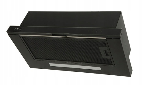 Okap kuchenny teleskopowy Maan Corona 60 Czarny Szkło Dotykowy Podszafkowy