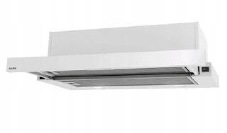 Okap kuchenny teleskopowy Maan Corona 60cm Biały Szkło Podszafkowy 315m3