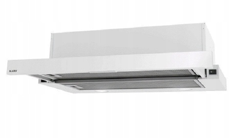 Okap kuchenny teleskopowy Maan Corona 60cm Biały Szkło Podszafkowy 315m3