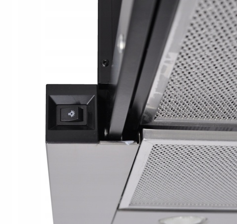 Okap kuchenny teleskopowy Maan Corona 60cm Srebrny Szkło LED Podszafkowy