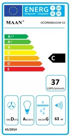 Okap kuchenny teleskopowy Maan Corona 60cm Srebrny Szkło LED Podszafkowy