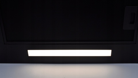Okap kuchenny teleskopowy Maan Corona Bis 60cm 635m3 Czarny LED Szkło Cichy