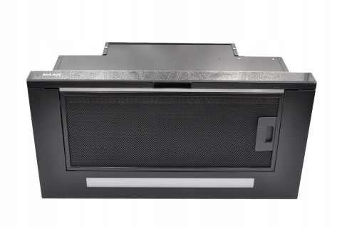 Okap kuchenny teleskopowy Maan Corona Bis Touch 60 635m3 Czarny Szkło Cichy