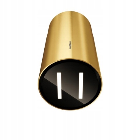 Okap kuchenny wyspowy MAAN Malwa Złoty Połysk Tuba 39cm LED Premium Line