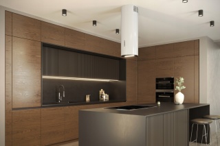 Okap kuchenny wyspowy tuba Maan MALWA 31 biały Premium Line