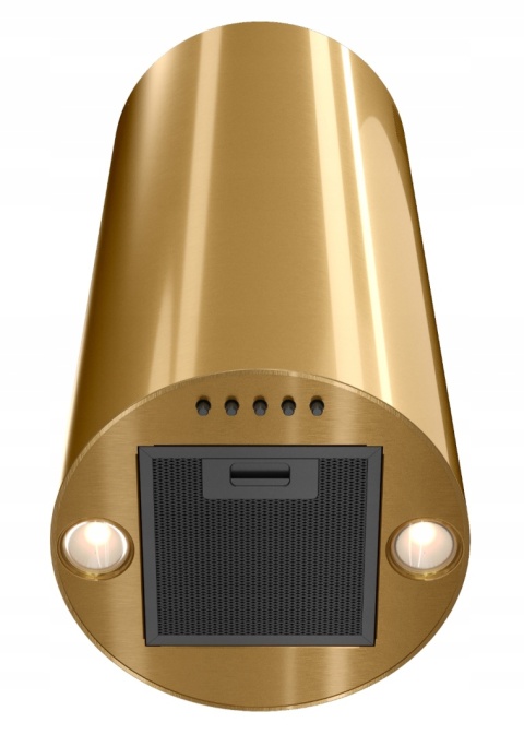 Okap przyścienny TUBA MAAN Elba WPB731 Złoty Połysk LED Cichy Kuchenny