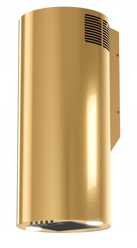 Okap przyścienny TUBA MAAN Elba WPB731 Złoty Połysk LED Cichy Kuchenny