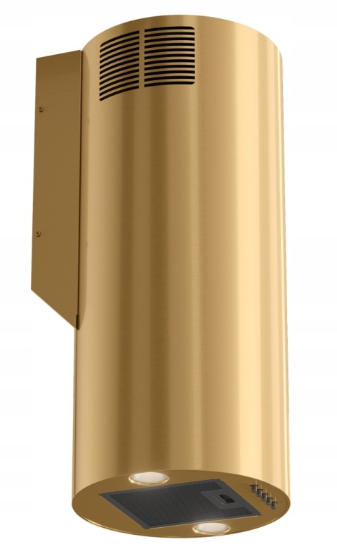 Okap przyścienny TUBA MAAN Elba WPB731 Złoty Połysk LED Cichy Kuchenny