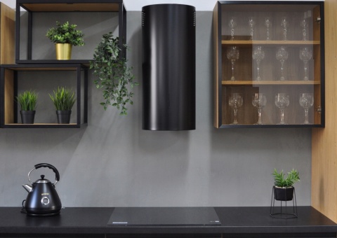 Okap przyścienny Tuba MAAN Elba WPB731 czarny LED kuchenny Cichy Wydajny