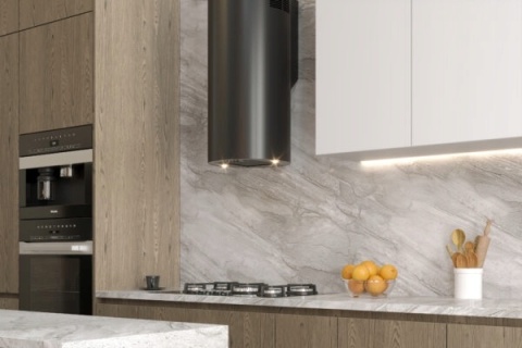 Okap przyścienny Tuba MAAN Elba WPB731 czarny LED kuchenny Cichy Wydajny