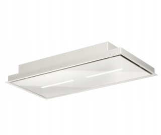 Okap sufitowy Prime 2 biały + Motorblok GPE 850 Maan premium Line