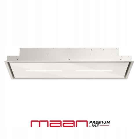 Okap sufitowy Prime 2 biały + Motorblok GPE 850 Maan premium Line