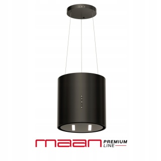 Okap wyspowy 39cm czarny MAAN Malwa Linki 439 715m3/h