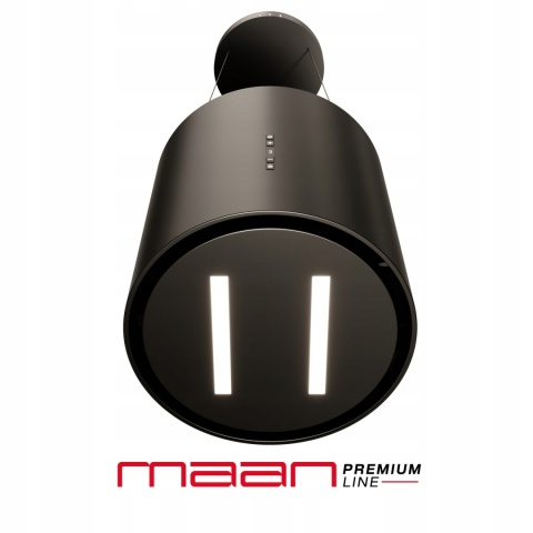 Okap wyspowy 39cm czarny MAAN Malwa Linki 439 715m3/h