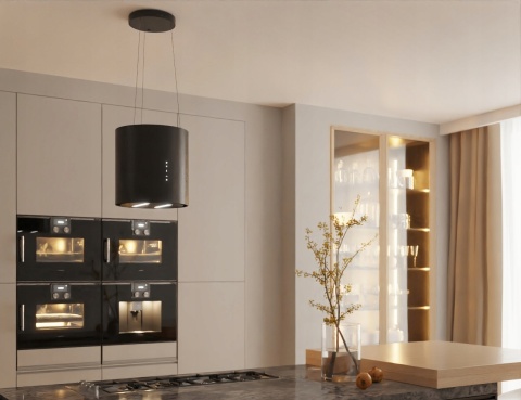 Okap wyspowy 39cm czarny MAAN Malwa Linki 439 715m3/h