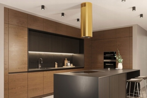 Okap wyspowy Maan Elba 31 PB Złoty Połysk 300m3