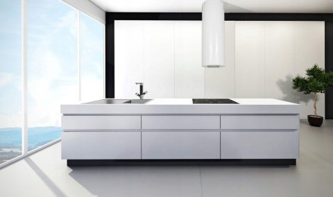 Okap wyspowy Tuba MAAN Elba PB 31 Biały LED