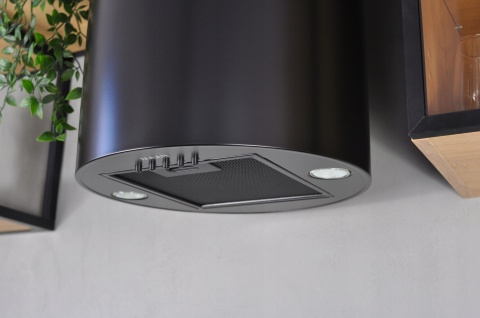 Okap wyspowy Tuba MAAN Elba PB 31 Czarny LED Cichy Wydajny