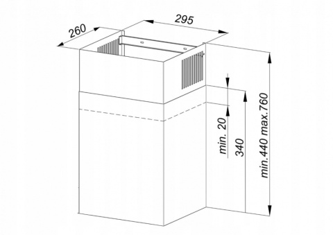 Rura Osłonowa Komina okapu Maan Siena czarna Maskownica Rura Osłonowa Komina okapu Maan Siena czarna Maskownica