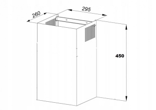 Rura Osłonowa Komina okapu Maan Siena srebrna