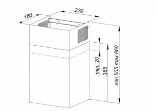 Rura Osłonowa Komina okapu Maan Vela Biała maskownica