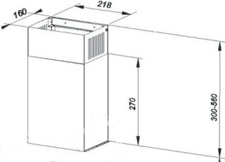 Rura Osłonowa Komina okapu Maan Vertical Satyna Srebrna Inox Maskownica