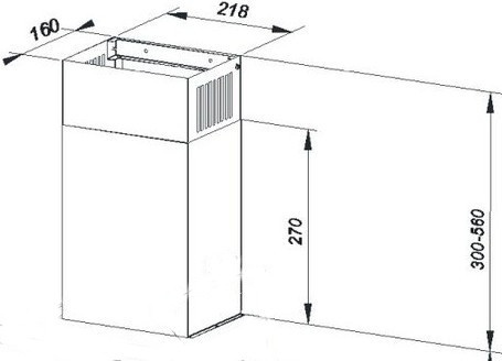 Rura Osłonowa Komina okapu Maan Vertical Satyna Srebrna Inox Maskownica Rura Osłonowa Komina okapu Maan Vertical Satyna Srebrna Inox Maskownica