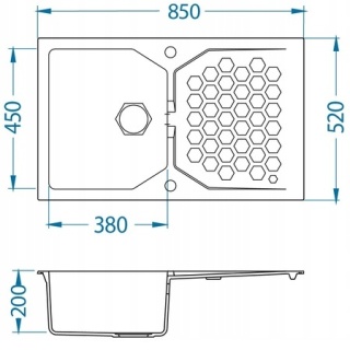 Zlewozmywak granitowy Alveus SENSUAL 30 pebble