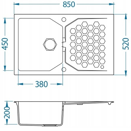Zlewozmywak granitowy Alveus SENSUAL 30 pebble