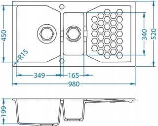 Zlewozmywak granitowy Alveus SENSUAL 70 Steel
